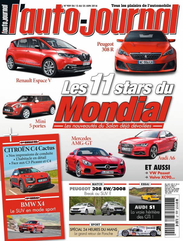 l’Auto Journal N°909 – 12 au 25 Juin 2014