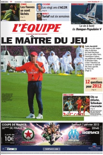 L'Equipe edition du 04 Janvier 2012