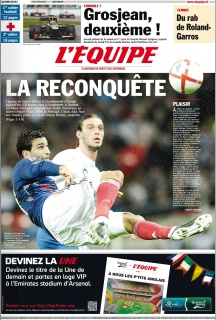 L'equipe Edition du 11 Juin 2012