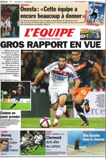 L'Equipe edition du 14 Janvier 2012