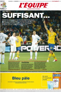 L'equipe Edition du 20 Juin 2012