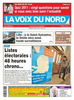 La Voix du Nord Edition de Lille du 29 Décembre 2011
