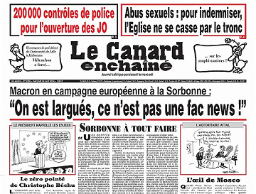 Le Canard Enchaîné du 24 Avril FRENCH PDF 2024