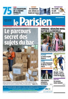 Le Parisien + Cahier de Paris du 15 Juin 2012