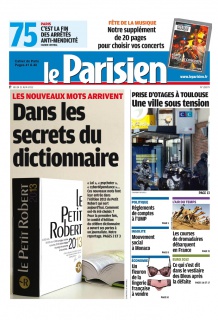 Le Parisien + Cahier de Paris du 21 Juin 2012