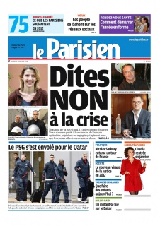 Le Parisien et cahier de paris edition du 02 Janvier 2012