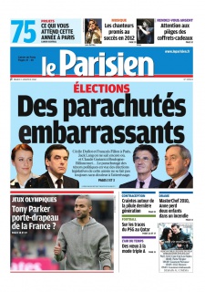 Le Parisien et cahier de paris edition du 03 Janvier 2012