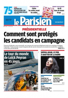 Le Parisien et cahier de paris edition du 07 Janvier 2012
