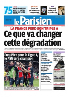 Le Parisien et cahier de paris edition du 14 Janvier 2012