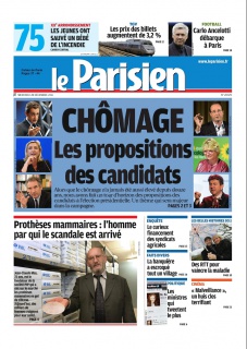 Le Parisien et cahier de paris edition du 28 decembre 2011