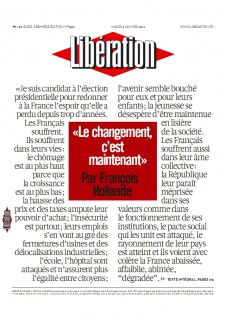 Libération edition du 03 Janvier 2012